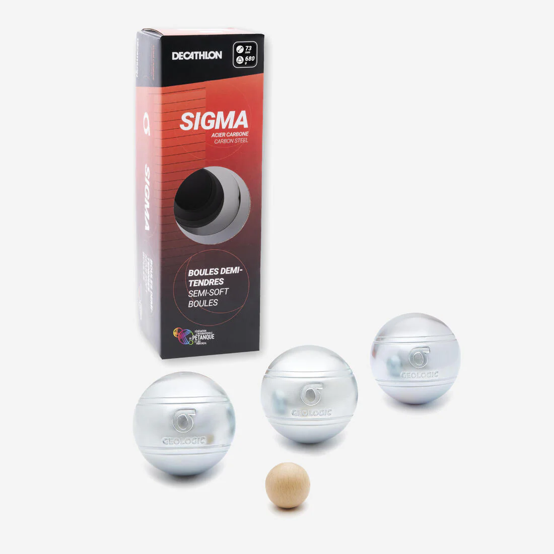 3 boules de pétanque homologuées compétition demi tendres SIGMA – Image 2